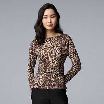 Women's Simply Vera Vera Wang Long Sleeve Crewneck Tee