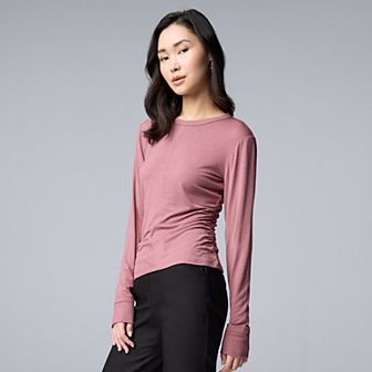 Women's Simply Vera Vera Wang Long Sleeve Crewneck Tee