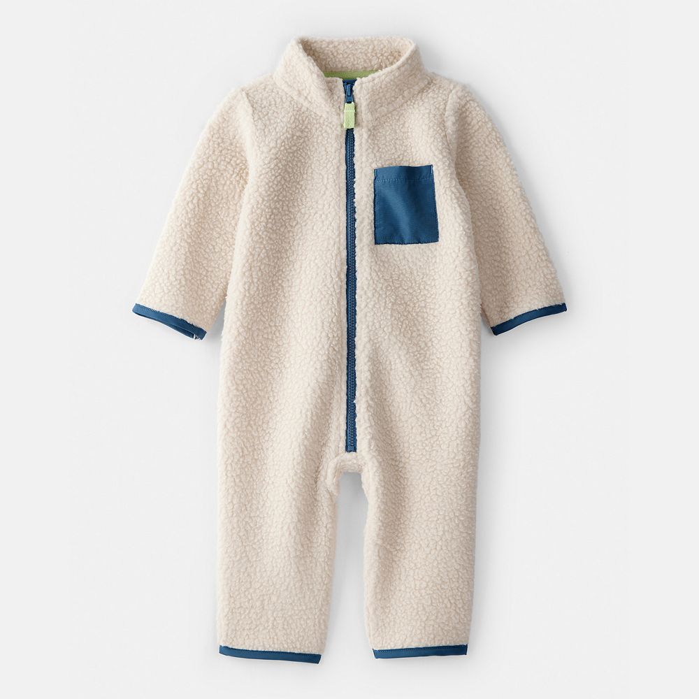 XLARGE KIDS カラーブロックボアカバーオール Baby Boy Carter's Color Block Fleece Zip-Up Jumpsuit
