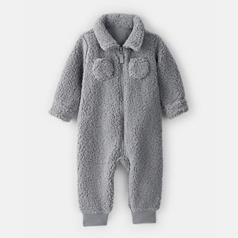 Baby Boy Carter's Sherpa Pocket Zip-Up Jumpsuit