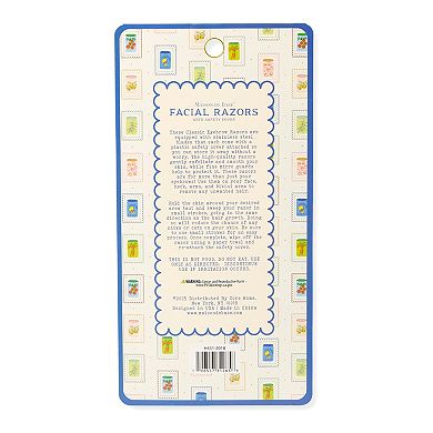MAISON DE BASE Large Printed Facial Razors 6-pk.