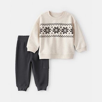 Baby Carter’s 2 pc Fair Isle Sweatshirt & Pant Set