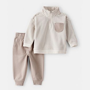 Baby Carter's 2 pc Soft Quarter-Zip & Jogger Set