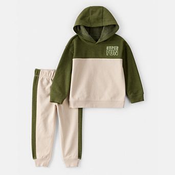 Toddler Boy Carter's 2 pc Color Block Hoodie & Pant Set