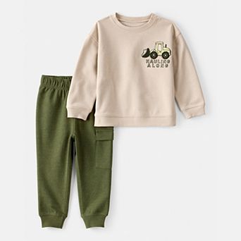Toddler Boy Carter's 2 pc Construction Pullover & Pant Set