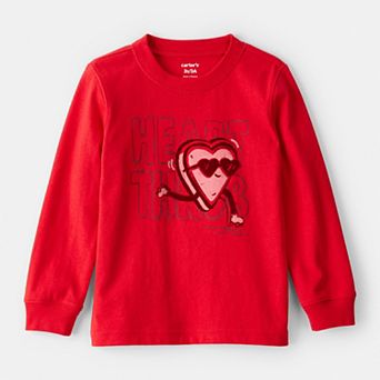 Carter's Toddler Boy Heart Throb Long Sleeve Graphic Tee