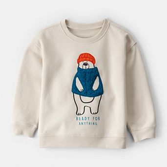 Toddler Boy Carter's Fleece Bear Graphic Pullover Sweatshirt