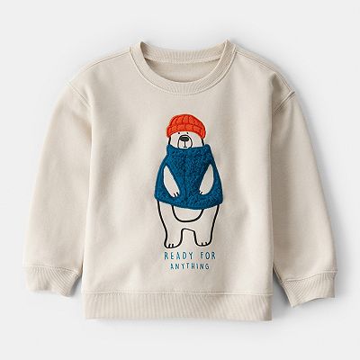 Toddler Boy Carter's Fleece Bear Graphic Pullover Sweatshirt