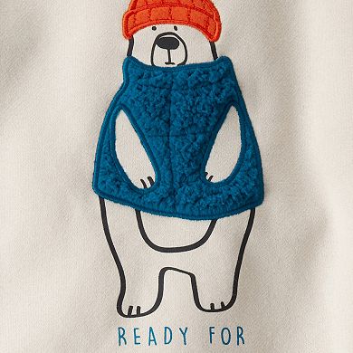 Toddler Boy Carter's Fleece Bear Graphic Pullover Sweatshirt