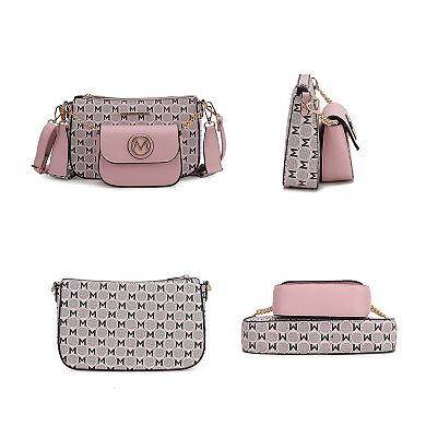 MKF Collection Ciri Women's Crossbody Double Bag Versatile by Mia K.