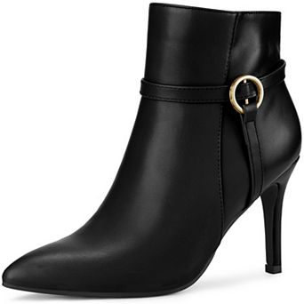 Pointed Toe Strappy Stiletto Heel Ankle Boots for Women