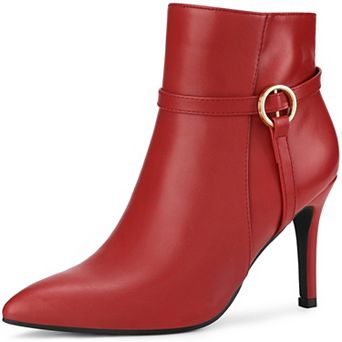 Pointed Toe Strappy Stiletto Heel Ankle Boots for Women