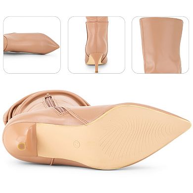 Pointed Toe Slouches Stiletto Heels Over the Knee High Boots for Women
