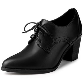 Pointy Toe Lace Up Block Heels Ankle Booties for Women