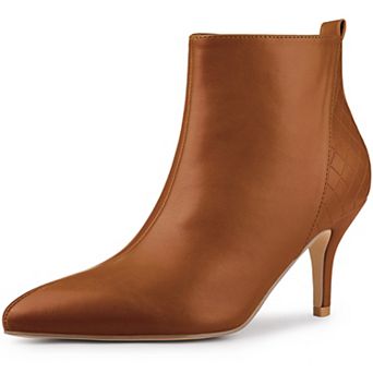 Women's Pointed Toe Side Zipper Stiletto Heels Ankle Boots