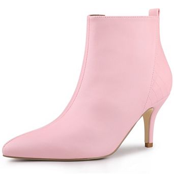 Women's Pointed Toe Side Zipper Stiletto Heels Ankle Boots