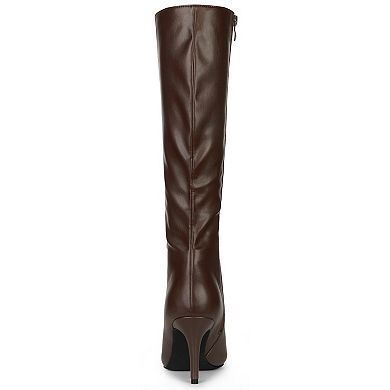 Women's High Heels Pointed Toe Stiletto Heel Knee High Boots