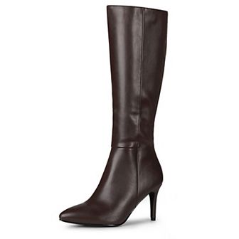 Women's High Heels Pointed Toe Stiletto Heel Knee High Boots