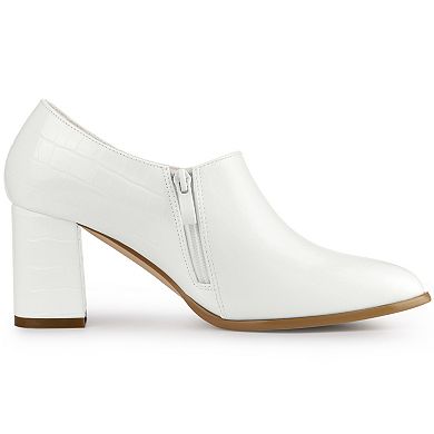 Women's Heel Boots Pointed Toe Chunky Heels Ankle Booties