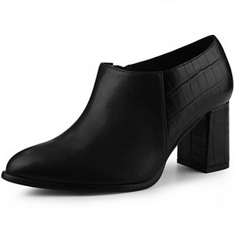 Women's Heel Boots Pointed Toe Chunky Heels Ankle Booties
