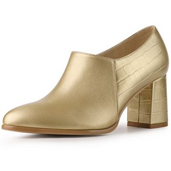Women's Heel Boots Pointed Toe Chunky Heels Ankle Booties