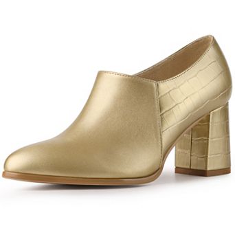 Women's Heel Boots Pointed Toe Chunky Heels Ankle Booties
