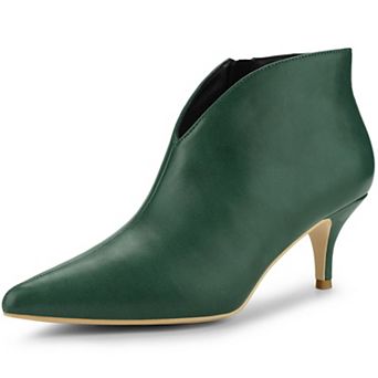 Women's Cutout Pointy Toe Stiletto Heels Boots Ankle Booties