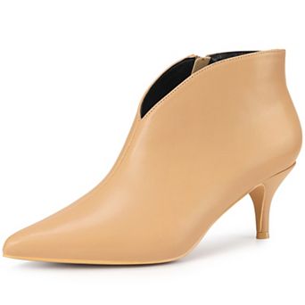 Women's Cutout Pointy Toe Stiletto Heels Boots Ankle Booties