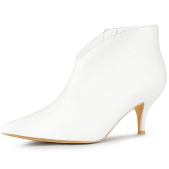 Women's Cutout Pointy Toe Stiletto Heels Boots Ankle Booties