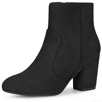 Women's Heel Boots Round Toe Chunky Heels Ankle Boots