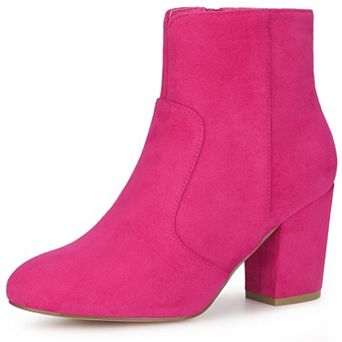 Women's Heel Boots Round Toe Chunky Heels Ankle Boots