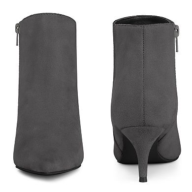 Pointed Toe Kitten Heels Ankle Booties Stiletto Heels Ankle Boots for Women