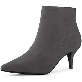 Pointed Toe Kitten Heels Ankle Booties Stiletto Heels Ankle Boots for Women