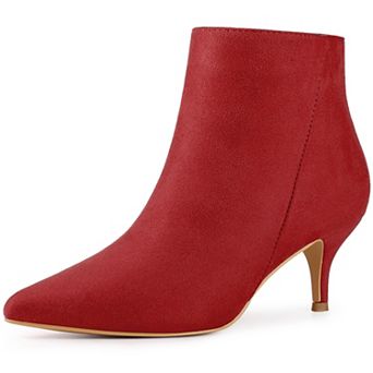 Pointed Toe Kitten Heels Ankle Booties Stiletto Heels Ankle Boots for Women