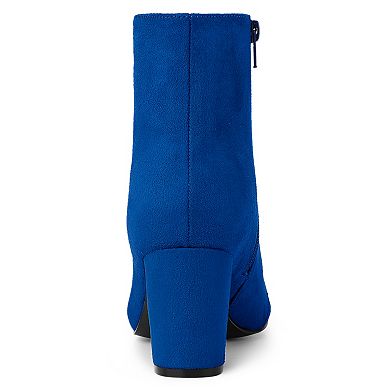 Women's Dress Side Zip Chunky Heel Ankle Boots