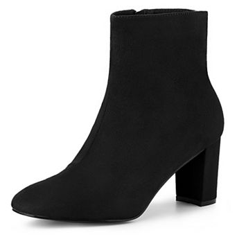 Women's Dress Side Zip Chunky Heel Ankle Boots