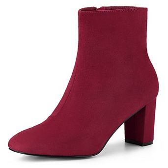 Women's Dress Side Zip Chunky Heel Ankle Boots