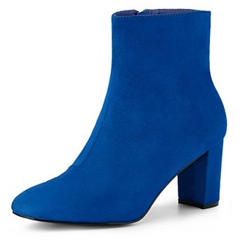 Women's Dress Side Zip Chunky Heel Ankle Boots