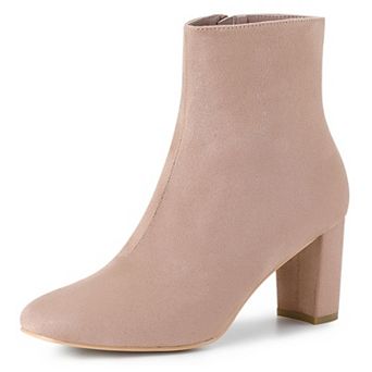Women's Dress Side Zip Chunky Heel Ankle Boots