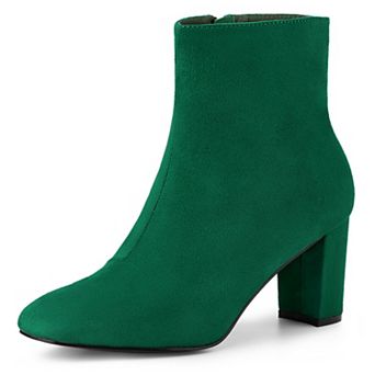 Women's Dress Side Zip Chunky Heel Ankle Boots