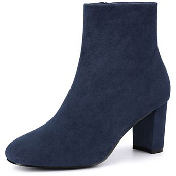 Women's Dress Side Zip Chunky Heel Ankle Boots