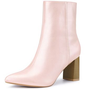 Women's Chunky Heels Pointed Toe Ankle Boots