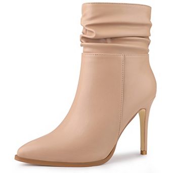 Slouch Pointed Toe Stiletto Heel Ankle Bootie Dressy Boots for Women