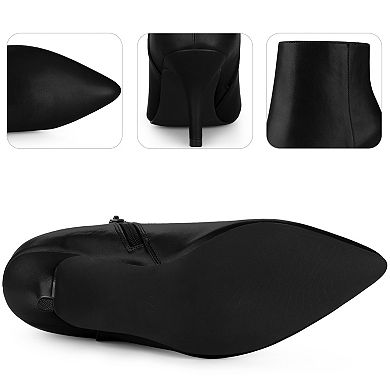 Pointed Toe Booties Stiletto Heels Ankle Boots for Women