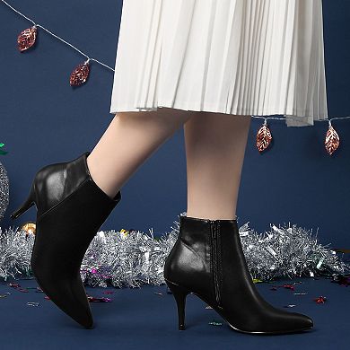 Pointed Toe Booties Stiletto Heels Ankle Boots for Women