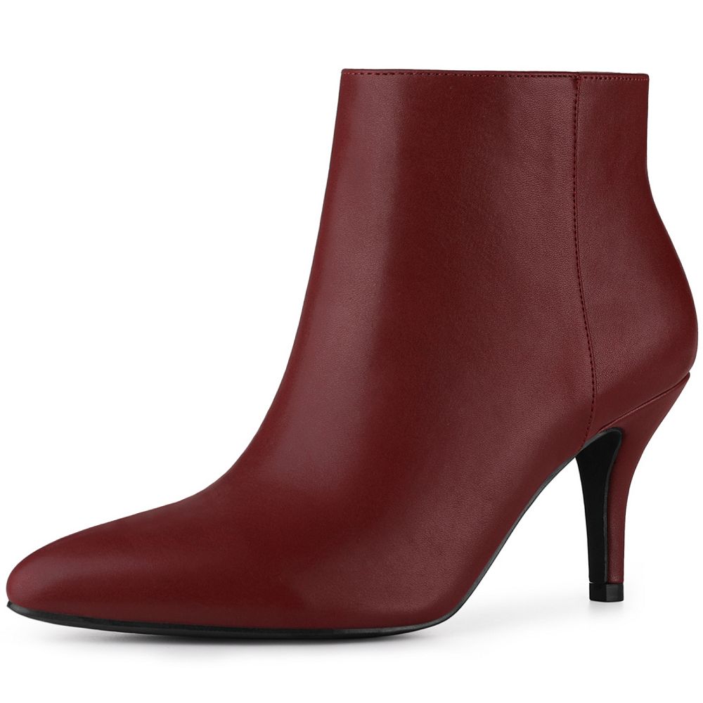Women Pointed Toe High Heel Work Booties – Short Ankle Shoes