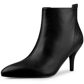 Pointed Toe Stiletto Heels Ankle Boots for Women