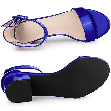 Women's Block Low Heels Ankle Strap Sandals