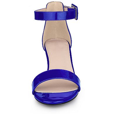 Women's Block Low Heels Ankle Strap Sandals