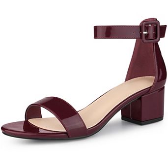 Women's Block Low Heels Ankle Strap Sandals